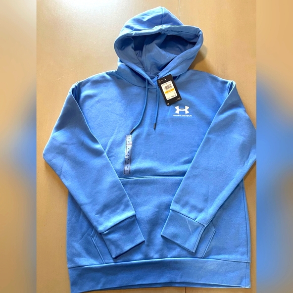 Under Armour Tops - Nwt under armour womens blue pullover hoodie size small